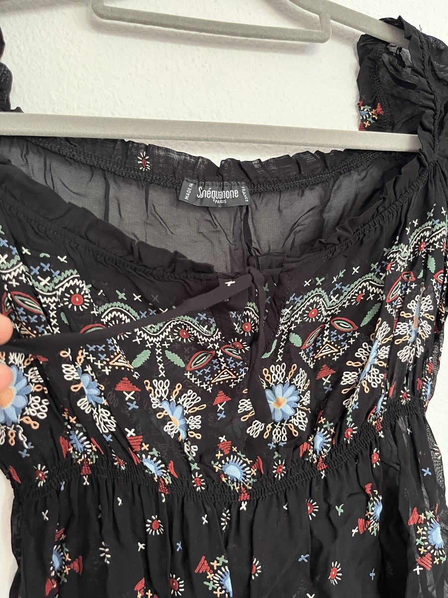 Camicette: SCHWARZE BLUSE MIT STICKMUSTER S/M – Nuovo (secondo la descrizione) da Basel venduto da JJ.Elena 1