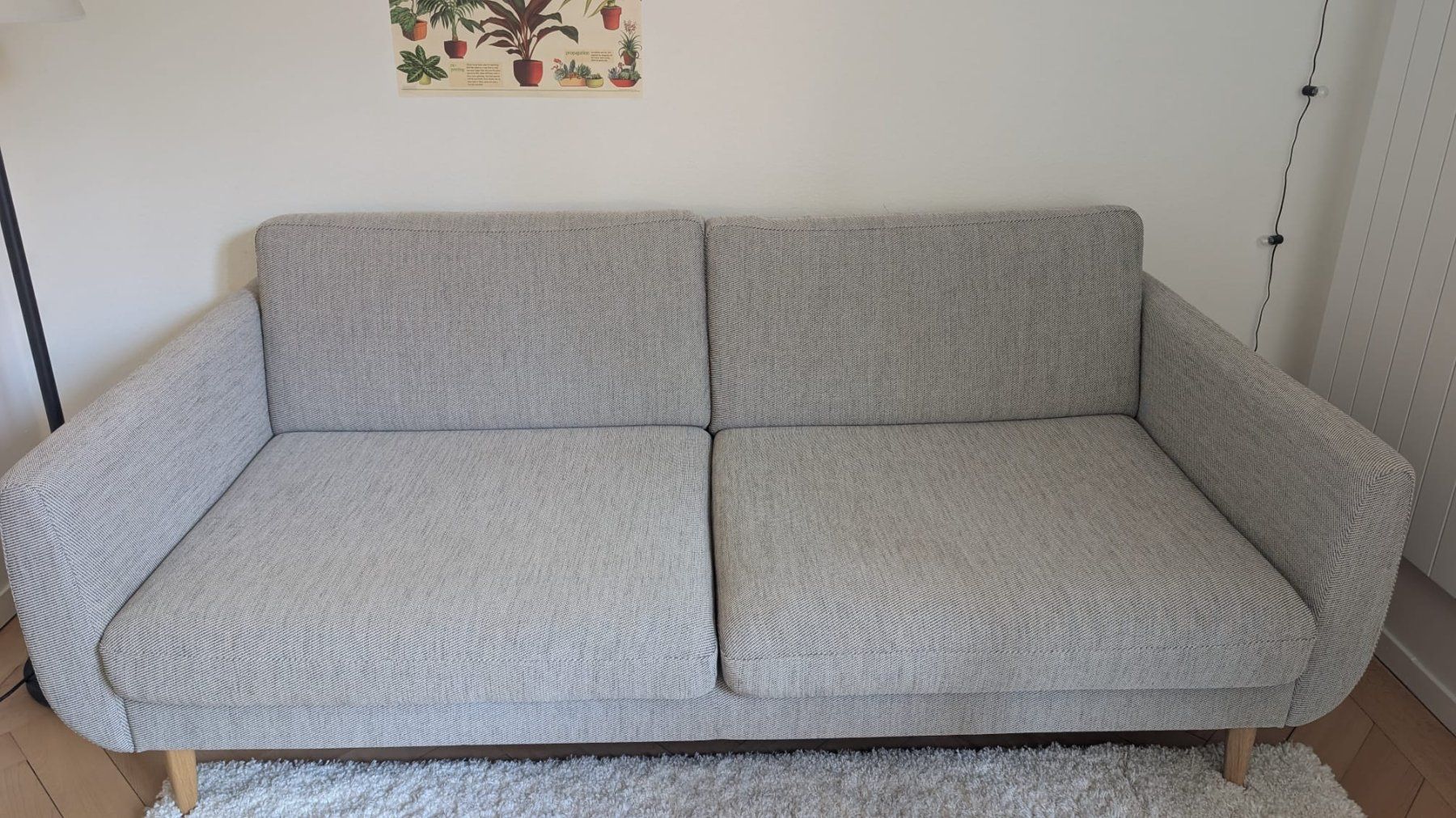 Ikea Divani: Smedstorp, 3er-Sofa, Viarp beige/braun/Eiche – Usato da Bern venduto da ste_s8q8