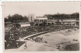 Biel-Strandbad-Karte gelaufen 1934