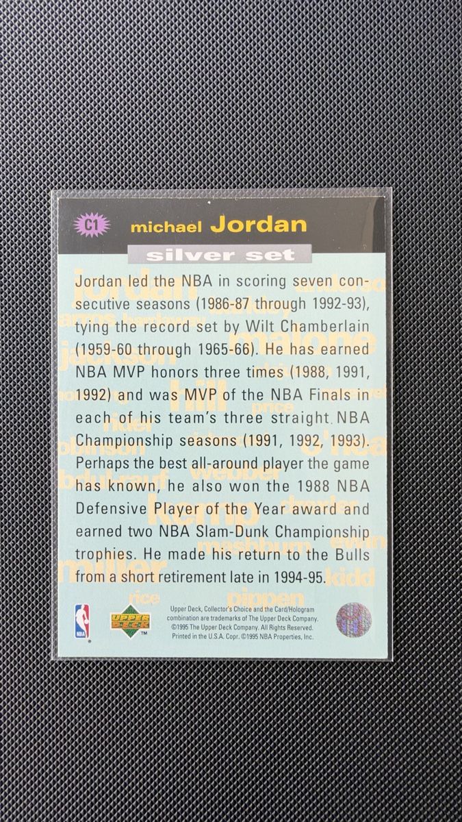 Nba Carte collezionabili: Michael Jordan 1995 Upper Deck Silver Set – Usato da Affoltern am Albis venduto da mr_choppa 1