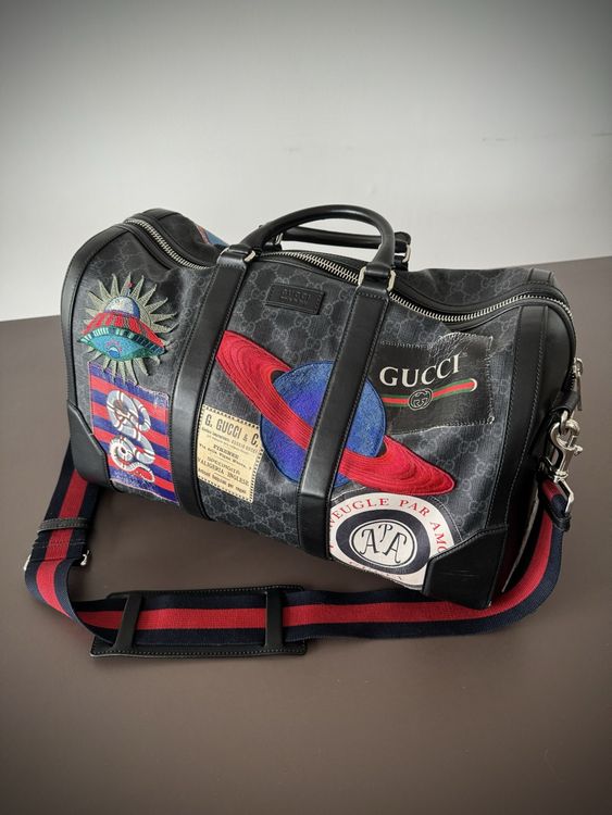 Rare Gucci Travel Bag With Patches | Kaufen auf Ricardo