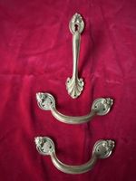 3 antike Messinggriffe, Schubladengriffe, Vintage Look!