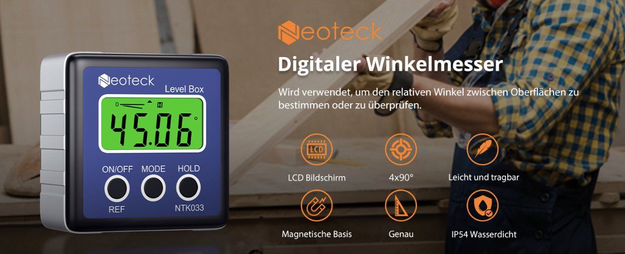 Misurare: Digital LCD Neigungsmesser (Inklinometer) – Nuovo e nell'imballaggio originale da Châtelaine venduto da topshop.switzerland 3