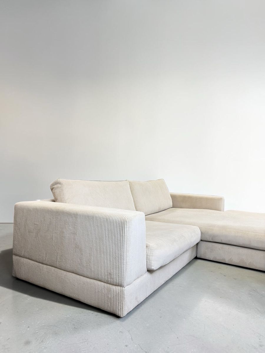 Divani: Ecksofa Beige-Creme aus Cordstoff – Usato da Bachenbülach venduto da Sofalab.swiss 7