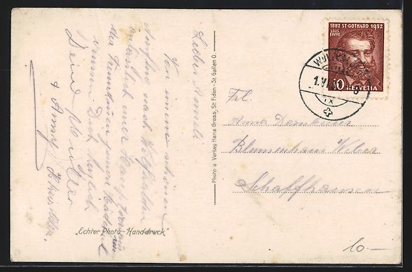 Cartoline postali: Wolfhalden, Ortsansicht gegen den Bodens – Usato da Berlin venduto da bartko-reher 1