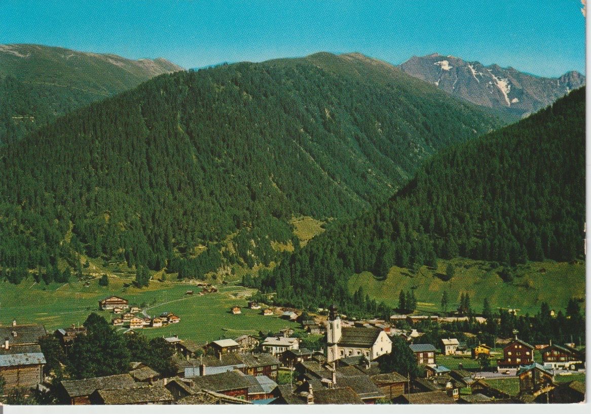Cartoline postali: VS 5 Reckingen, Chalets ENGEMATT & BLINNENSAND, 1972 – Usato da Freienbach venduto da Bhaltis