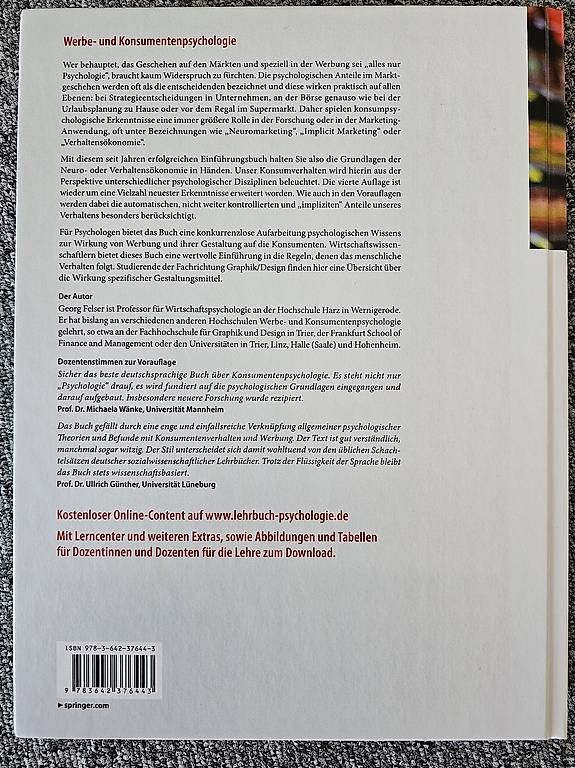 Libri: Werbe- und Konsumentenpsychologie – Usato da Rickenbach SZ venduto da vanille0200 1