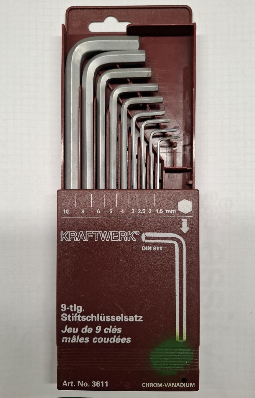 Kraftwerk Tutti gli attrezzi: Inbusschlüsselsatz – Usato da St. Gallen venduto da Plunder64 1