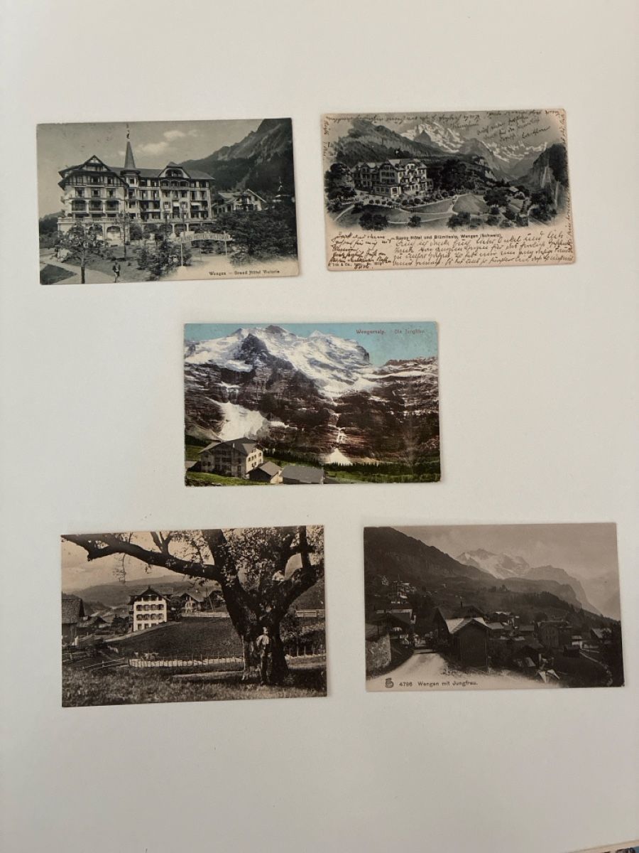 Cartoline postali: 10 Ansichtskarten Schweiz von Wengen BE – Usato da Oftringen venduto da Cla.vD.74