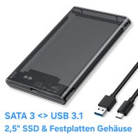 USB 3.1 SSD & Harddisk Gehäuse / 2,5" / SATA 3 / USB-C