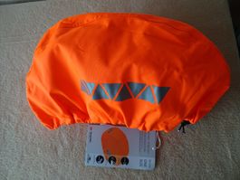 Velohelm-Schutz orange, NEU. One Size. Damen-/Herren. Reflek