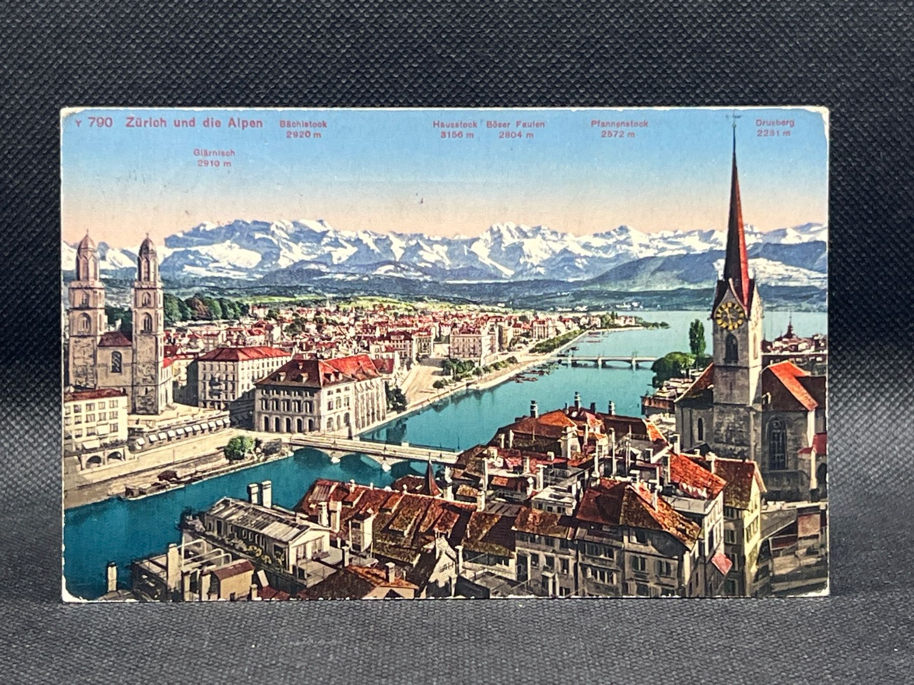 Cartoline postali: Zürich und die Alpen – Usato da Widnau venduto da Brusi9