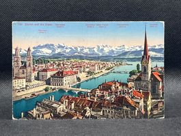 Zürich und die Alpen