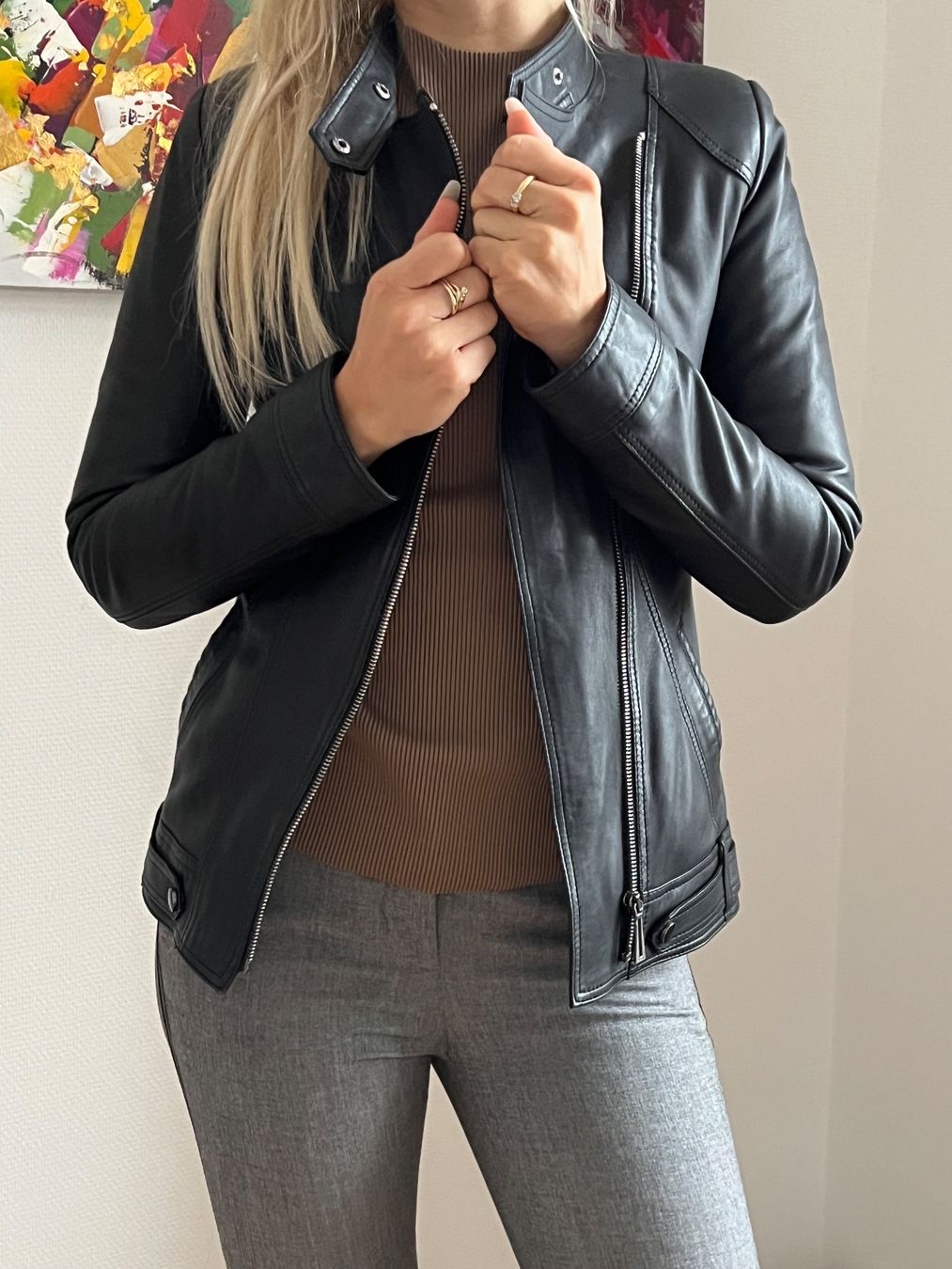 Giacche: Schwarze Damen Lederjacke  Grösse S – Usato da Zürich venduto da ost_5sdl 3