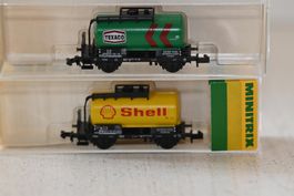 Minitrix Kesselwagen  Shell/Texaco Spur N mit OVP