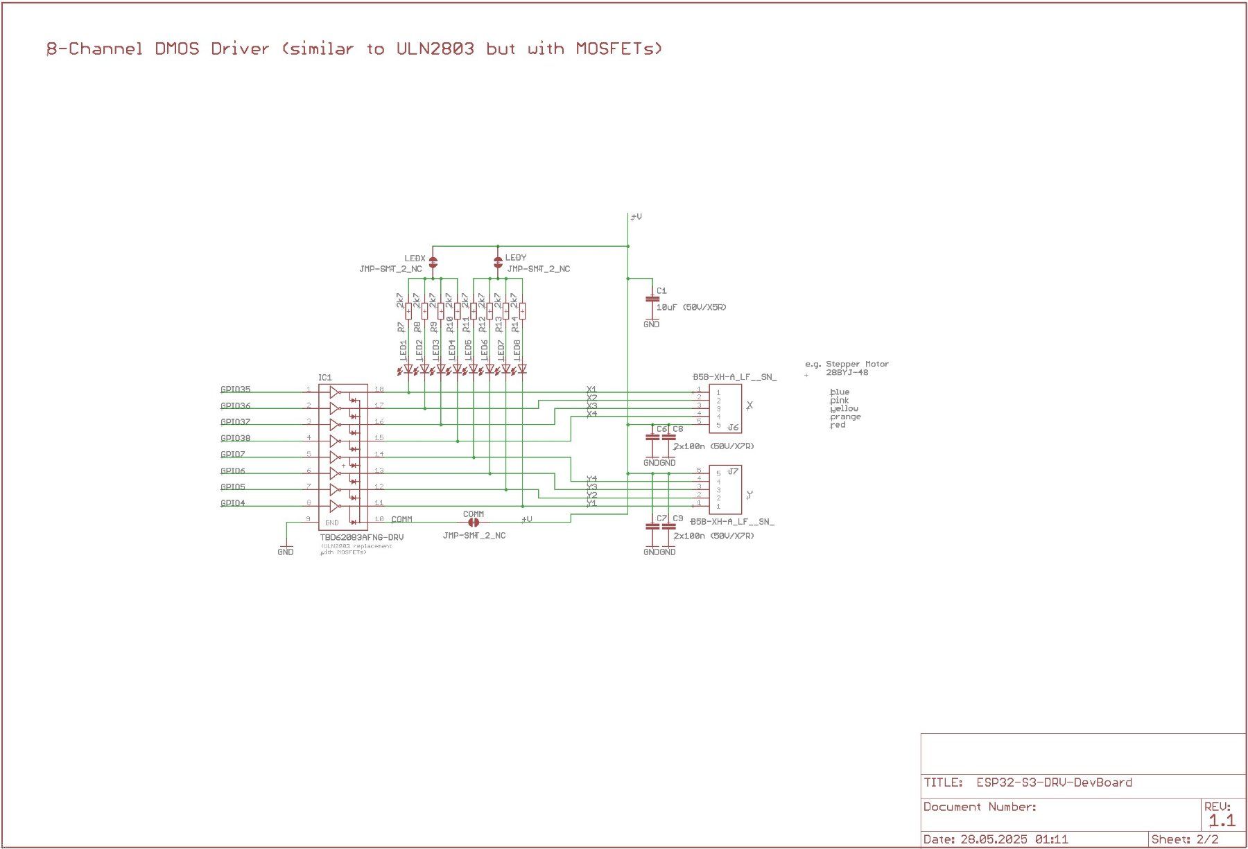 Componenti elettronici: YB-ESP32-S3-DRV DevBoard: 8-Channel Driver IC, PSRAM, USB-C – Nuovo e nell'imballaggio originale da Sursee venduto da allduino 7