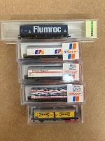 5er Set N Roco ged. Güterwagen Schindler, Fluroc, EPA SBB