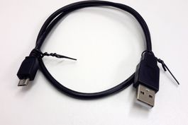 USB Micro Kabel, 60 cm, Schwarz