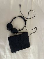 Kopfhörer Jabra mit Kabel und Tasche schwarz gebraucht