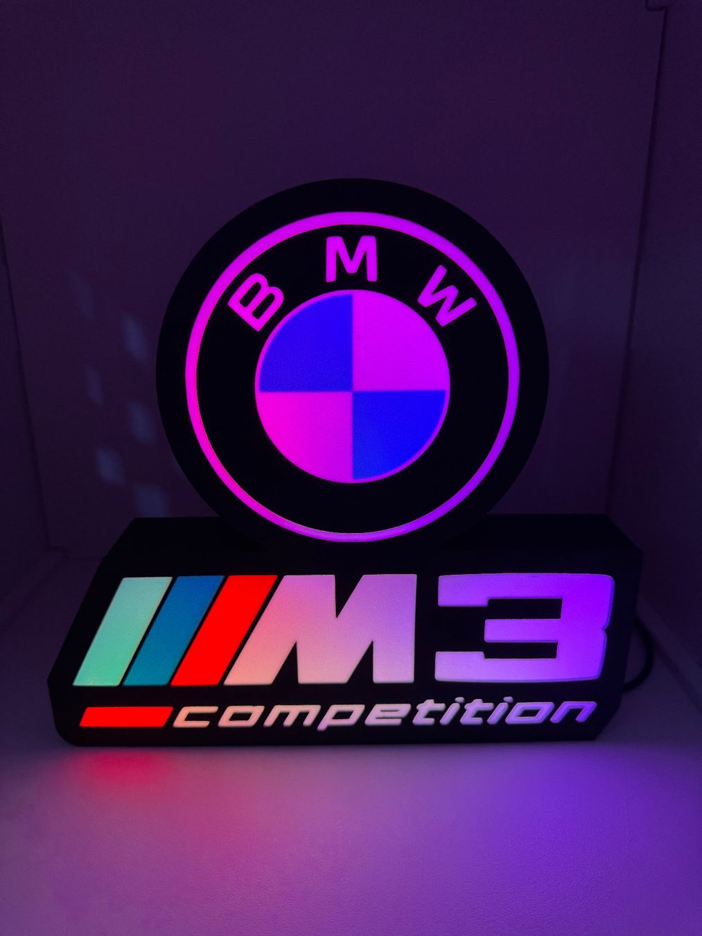 Lampen: Lightbox lumière led BMW M3 Competition – Neu (gemäss Beschreibung) aus Vicques von PAMB3D 8