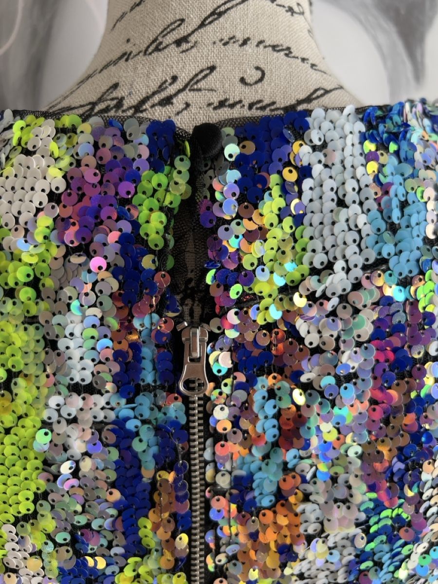Top: Buntes Pailletten Tanktop, Grosse S – Usato da Hünenberg See venduto da mississauga 5
