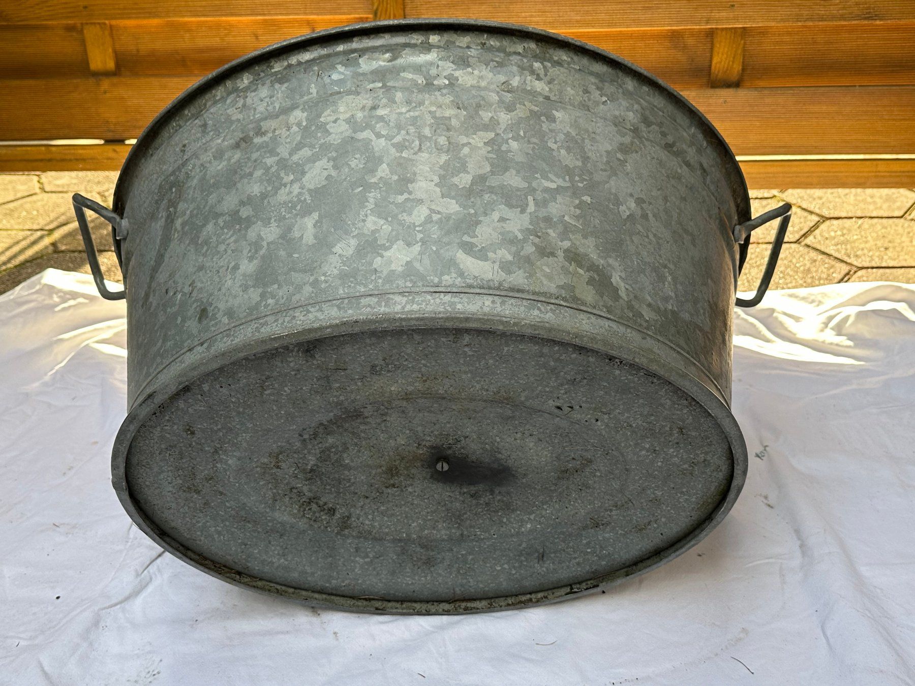 Sonstige Gartendekorationen: Alte Zink Zuber Gelte Eimer Wanne 56 Liter – Gebraucht aus Flüelen von Amazona03 5