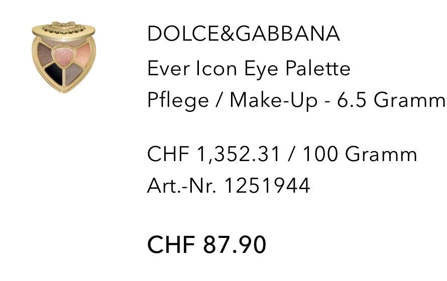 Make-up: Dolce & Gabbana Lidschatten Palette NP. 87.90 – Nuovo (secondo la descrizione) da Rüfenacht BE venduto da Milena_1 9