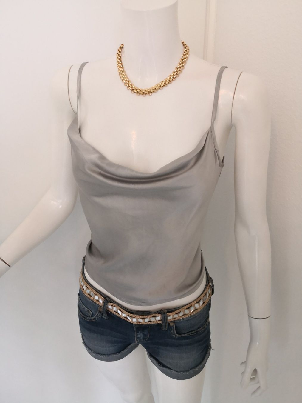 Mango Top: 🤩MANGO TOP SATIN SILBER – Usato da Olten venduto da Naja-Twins-Twins 8