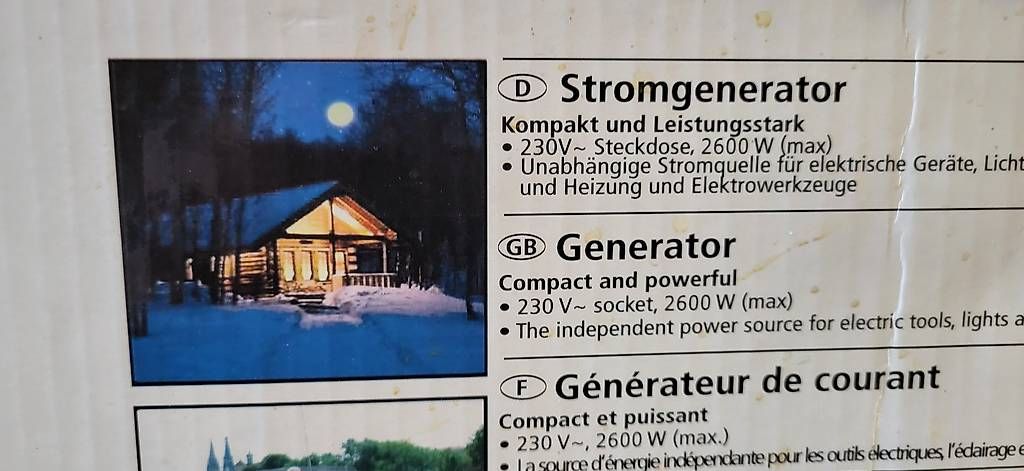 Generatori di corrente: Notstromagregat 2.6 KW – Usato da Igis venduto da rihiro 3