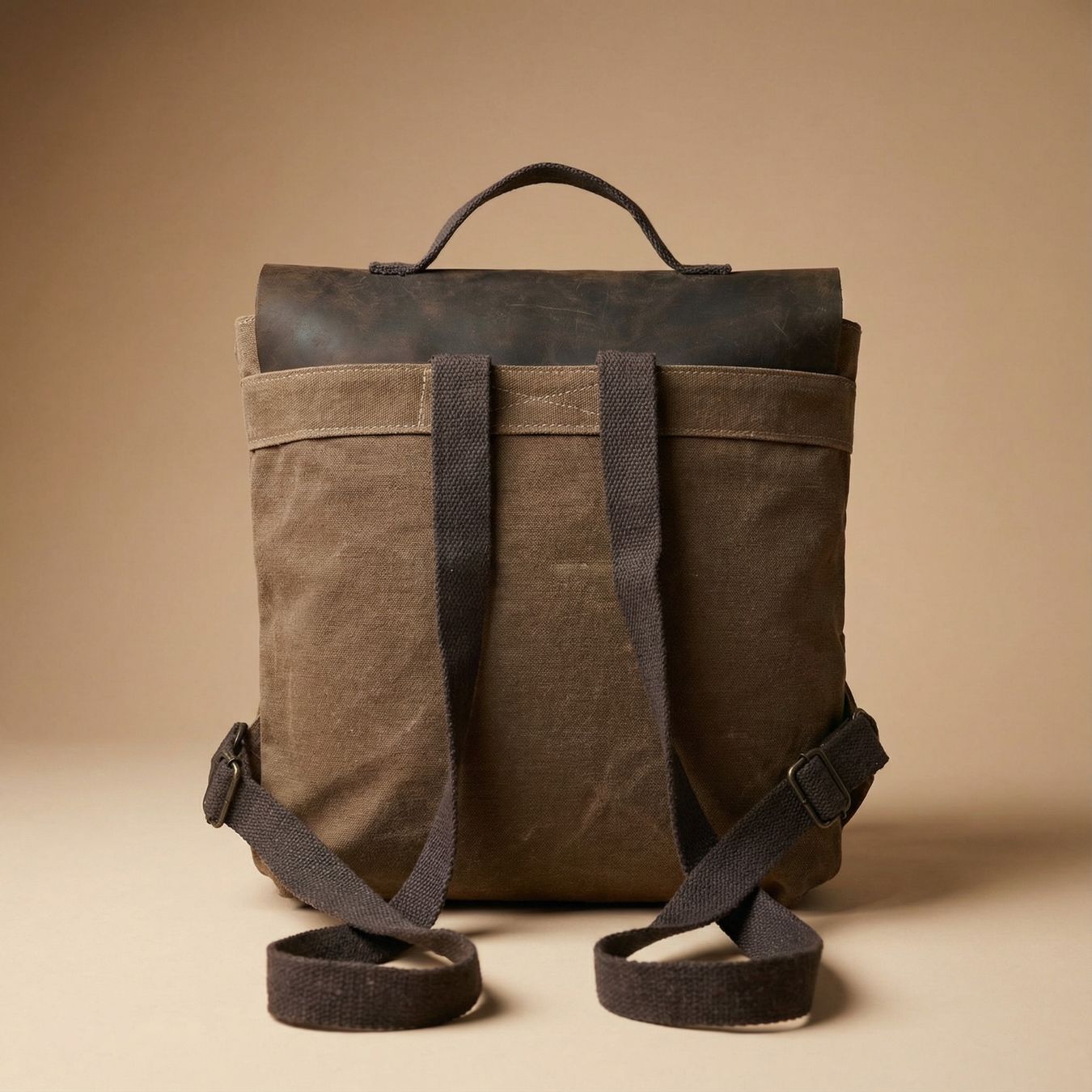 Rucksäcke: Vintage Leather & Canvas Backpack - Great for Fall Hikes! – Neu und originalverpackt aus Basel von ahm_99cw 1