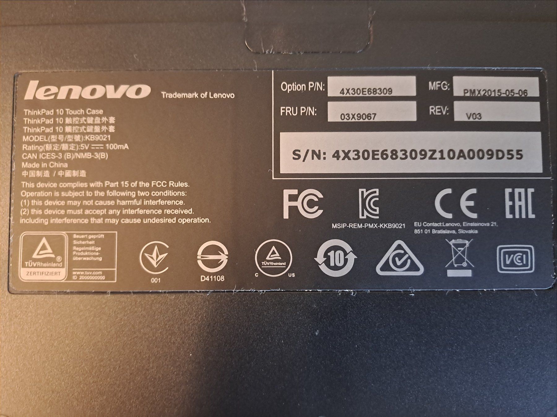 Lenovo Tablet PC: Lenovo ThinkPad 10 Touch Case guter Zustand – Gebraucht aus Wilen b. Neunforn von kon_f9jk 2