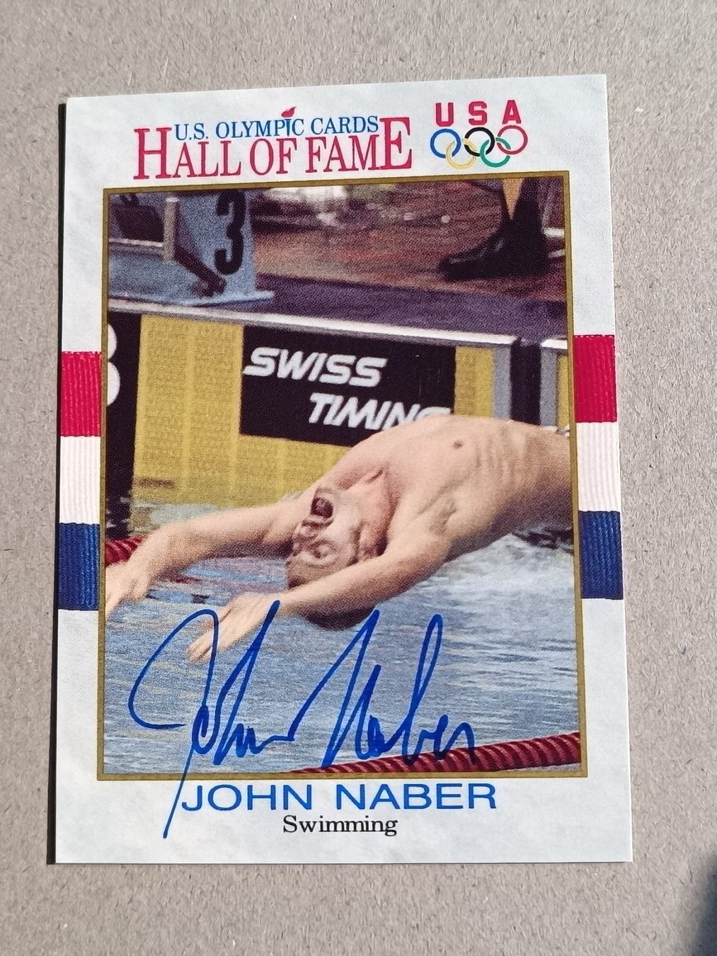 Autografi: John Naber - Olympia Gold - handsigniert – Usato da Menziken venduto da Artographs