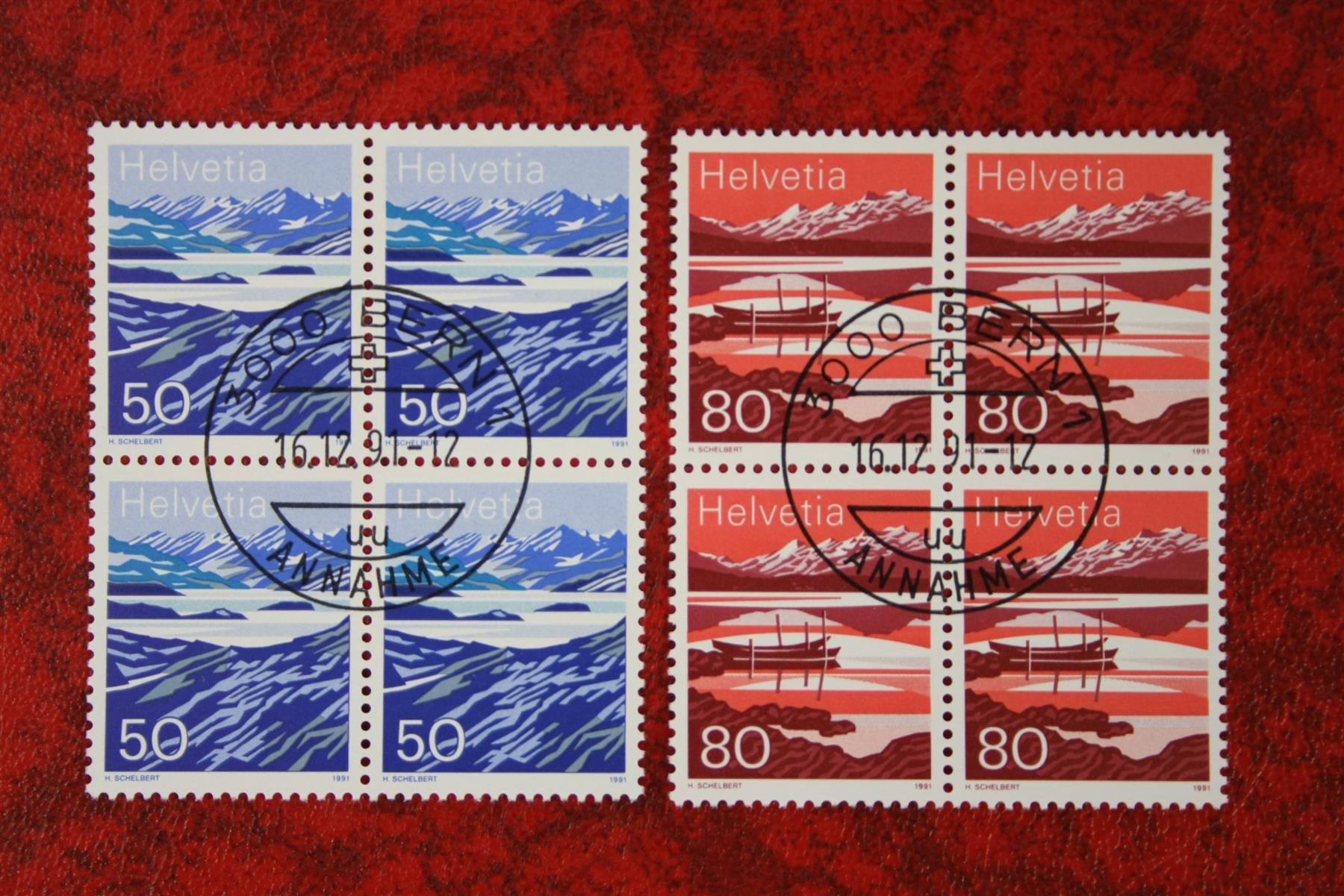 Tous les timbres: 1991:819+820  Et. mit Gummi – Neuf (Voir description) à Deitingen par Lglobi