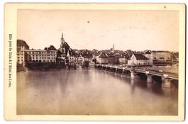 Fotografie Basel, pont du Rhin, l'Hotel 