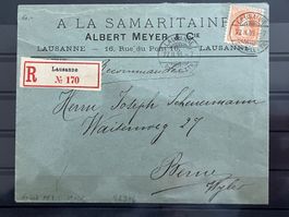 Brief Stehende Helvetia, 1899 Lausanne nach Bern