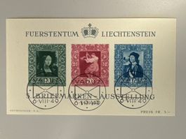 1949, 5. Liechtensteinische Briefmarkenausstellung gestemp.