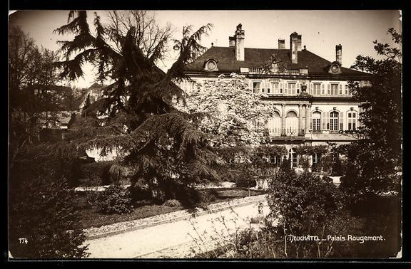 Cartoline postali: AK Neuchâtel, Palais Rougemont – Usato da Berlin venduto da bartko-reher