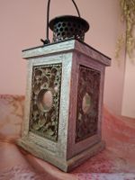 Laterne Kerzenhalter Shabby Chic mit Verzierungen
