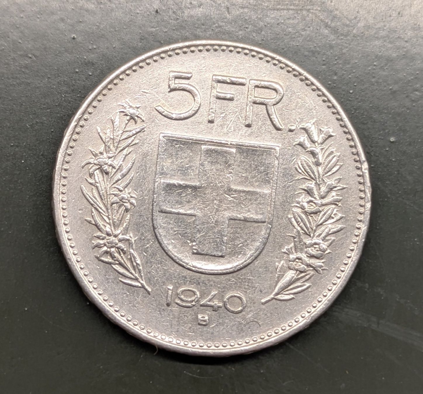 Tutti le monete: 5 Fr. CH 1940 Silber – Usato da Zetzwil venduto da Spitz70