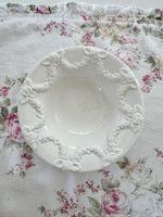 Porzellanschale Weiss Rosenmuster shabby chic Brocante jdl