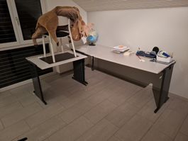LISTA Bürotisch mit Stuhl, gebraucht, günstig!