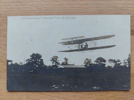 Echtfotokarte Flugzeug "Wright"
