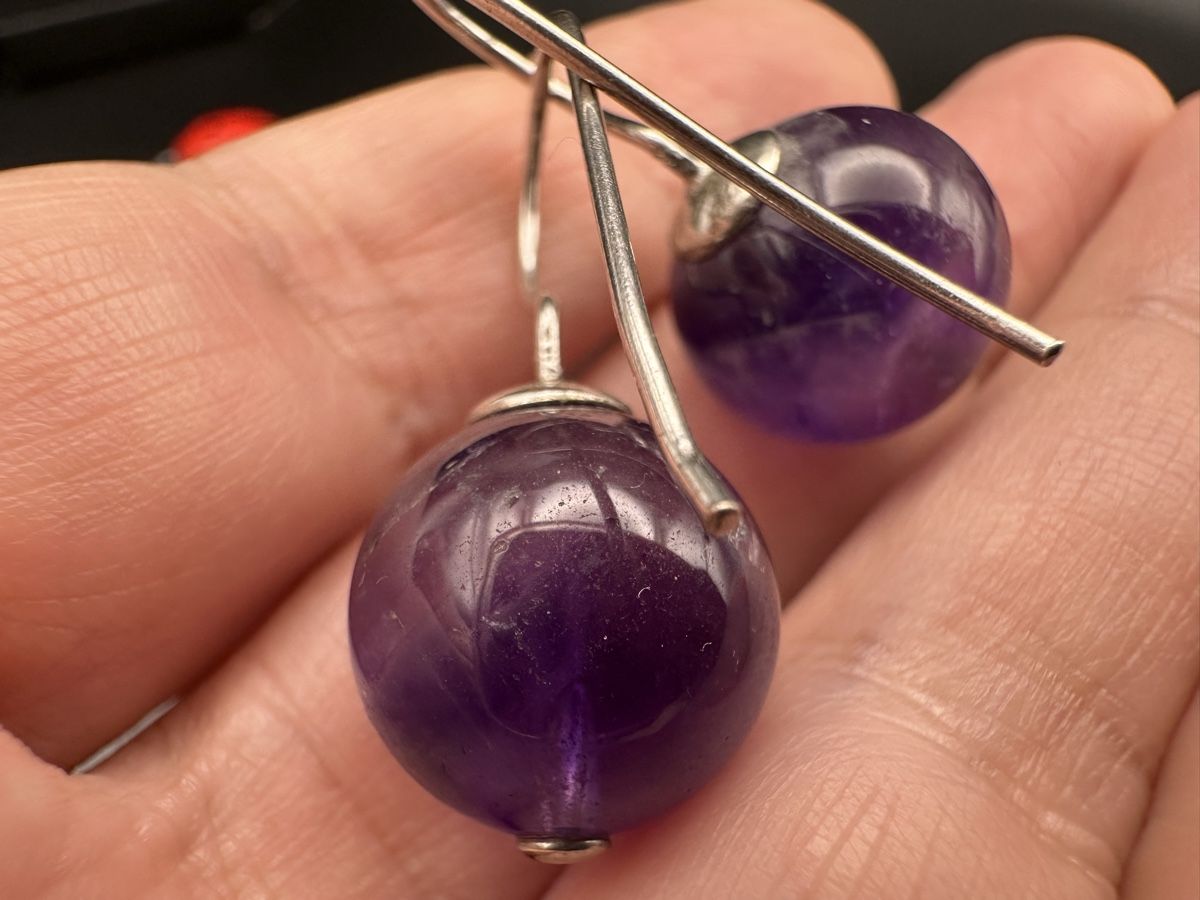 Ohrringe & -stecker: Ohrringe mit Amethyst – Gebraucht aus Lamone von LaCantinaMagica 4