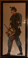 3 Gravures Militaires Anciennes Encadrées.