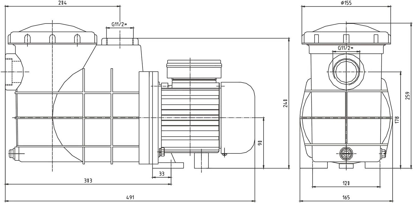 Pompe & Parti di ricambio: WilTec Poolpumpe 14500l/h 750W – Nuovo e nell'imballaggio originale da Bottighofen venduto da zaap 6