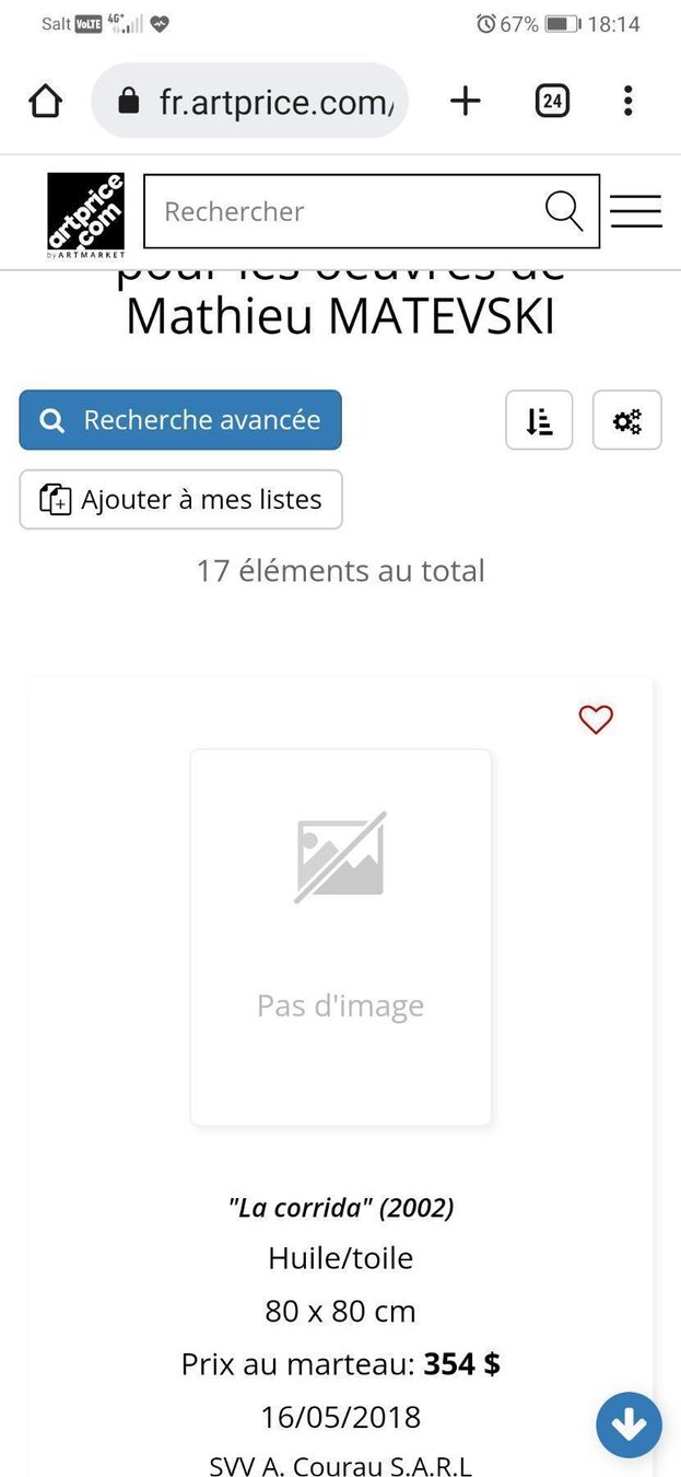Dipinti: MATHIEU MATEVSKI (1946) Signé et daté – Usato da Genève venduto da Qanil77 7