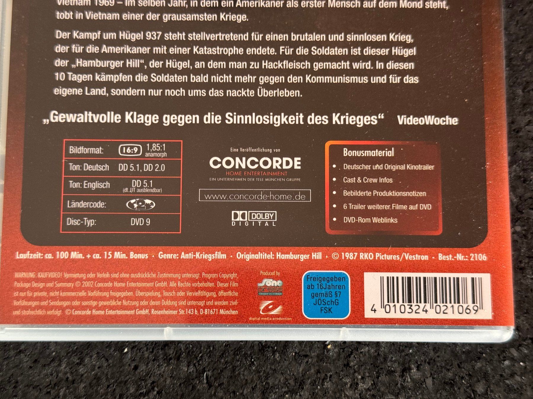 Tutti i DVDs: Hamburger Hill DVD DE/EN – Usato da Fribourg venduto da tschjoly 3