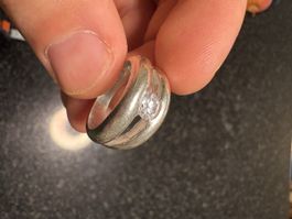 Bague design vintage en argent
