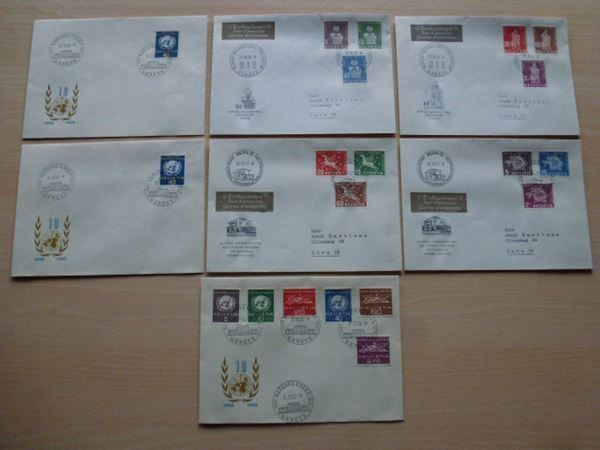 Tous les timbres: Lot ++ 7 FDC von 1955 bis 1958 – D'occasion à Walkringen par Casablanca777