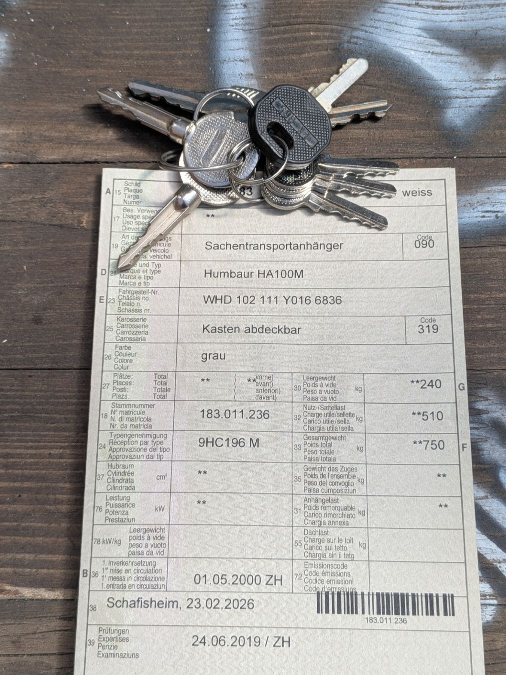 Humbaur Rimorchi: Anhänger Humbaur – Usato da Künten venduto da sheila017 6